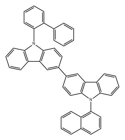 3,3'-Bi-9H-carbazole, 9-[1,1'-biphenyl]-2-yl-9'-(1-naphthalenyl)- Structure