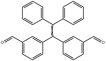 3,3'-(2,2-Diphenylethene-1,1-diyl)dibenzaldehyde Structure