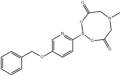 4H-1,3,6,2-Dioxazaborocine-4,8(5H)-dione, dihydro-6-methyl-2-[5-(phenylmethoxy)-2-pyridinyl]- Structure