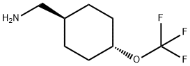 1-trans-4-(trifluoromethoxy)cyclohexyl]methanamine Structure