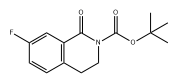 2(1H)-Isoquinolinecarboxylic acid, 7-fluoro-3,4-dihydro-1-oxo-, 1,1-dimethylethyl ester Structure