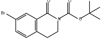 2(1H)-Isoquinolinecarboxylic acid, 7-bromo-3,4-dihydro-1-oxo-, 1,1-dimethylethyl ester Structure