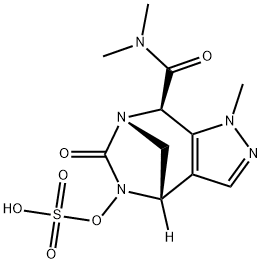 (4R,8S)-8-(dimethylcarbamoyl)-1-methyl-6-oxo-4,8-dihydro-1H-4,7-methanopyrazolo[3,4-e][1,3]diazepin-5(6H)-yl hydrogen sulfate, Structure