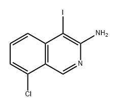 3-Isoquinolinamine, 8-chloro-4-iodo- Structure