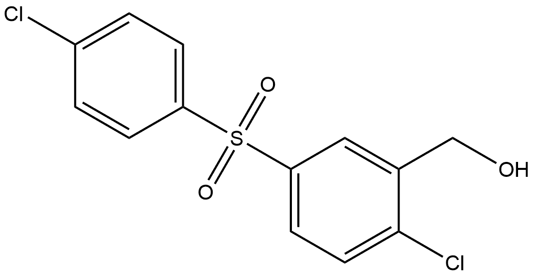 2-Chloro-5-[(4-chlorophenyl)sulfonyl]benzenemethanol Structure