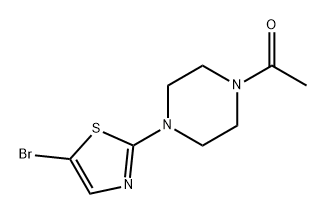 Ethanone, 1-[4-(5-bromo-2-thiazolyl)-1-piperazinyl]- Structure