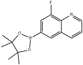 Quinoline, 8-fluoro-6-(4,4,5,5-tetramethyl-1,3,2-dioxaborolan-2-yl)- Structure