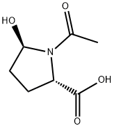 L-Proline, 1-acetyl-5-hydroxy-, (5R)- Structure