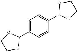 1,3,2-Dioxaborolane, 2-[4-(1,3-dioxolan-2-yl)phenyl]- Structure