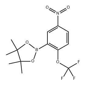 1,3,2-Dioxaborolane, 4,4,5,5-tetramethyl-2-[5-nitro-2-(trifluoromethoxy)phenyl]- Structure