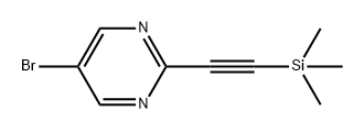 5-Bromo-2-[(trimethylsilyl)ethynyl]pyrimidine Structure