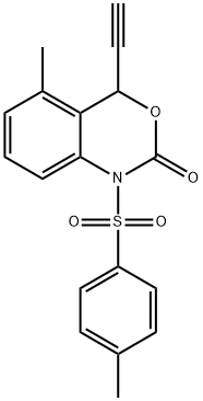 4-Ethynyl-1,4-dihydro-5-methyl-1-[(4-methylphenyl)sulfonyl]-2H-3,1-benzoxazin-2-one Structure