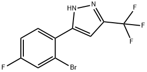 5-(2-bromo-4-fluorophenyl)-3-(trifluoromethyl)-1H-pyrazole Structure