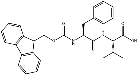 L-Valine, N-[(9H-fluoren-9-ylmethoxy)carbonyl]-L-phenylalanyl- Structure