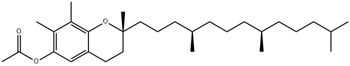 2H-1-Benzopyran-6-ol, 3,4-dihydro-2,7,8-trimethyl-2-[(4R,8R)-4,8,12-trimethyltridecyl]-, 6-acetate, (2R)- Structure