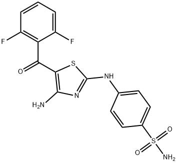 Benzenesulfonamide, 4-[[4-amino-5-(2,6-difluorobenzoyl)-2-thiazolyl]amino]- Structure