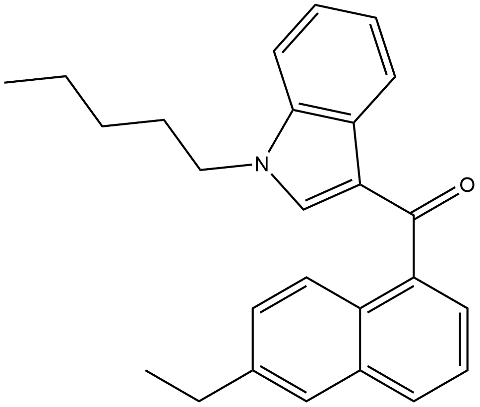 (6-ethylnaphthalen-1-yl)(1-pentyl-1H-indol-3-yl)methanone Structure