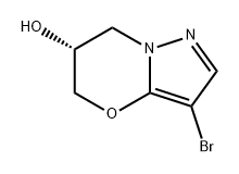 5H-Pyrazolo[5,1-b][1,3]oxazin-6-ol, 3-bromo-6,7-dihydro-, (6R)- Structure