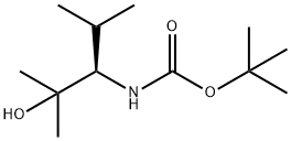 Carbamic acid, N-[(1R)-2-hydroxy-2-methyl-1-(1-methylethyl)propyl]-, 1,1-dimethylethyl ester Structure