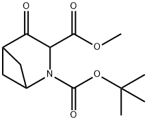 2-Azabicyclo[3.1.1]heptane-2,3-dicarboxylic acid, 4-oxo-, 2-(1,1-dimethylethyl) 3-methyl ester Structure