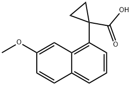 Cyclopropanecarboxylic acid, 1-(7-methoxy-1-naphthalenyl)- Structure