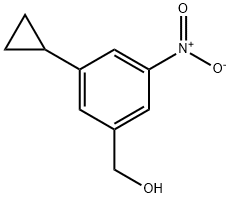 Benzenemethanol, 3-cyclopropyl-5-nitro- Structure