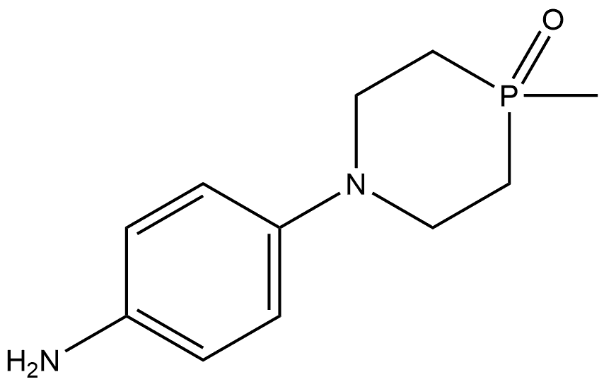 Benzenamine, 4-(tetrahydro-4-methyl-4-oxido-1,4-azaphosphorin-1(2H)-yl)- Structure