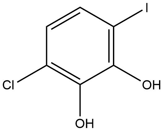 3-Chloro-6-iodo-1,2-benzenediol 구조식 이미지