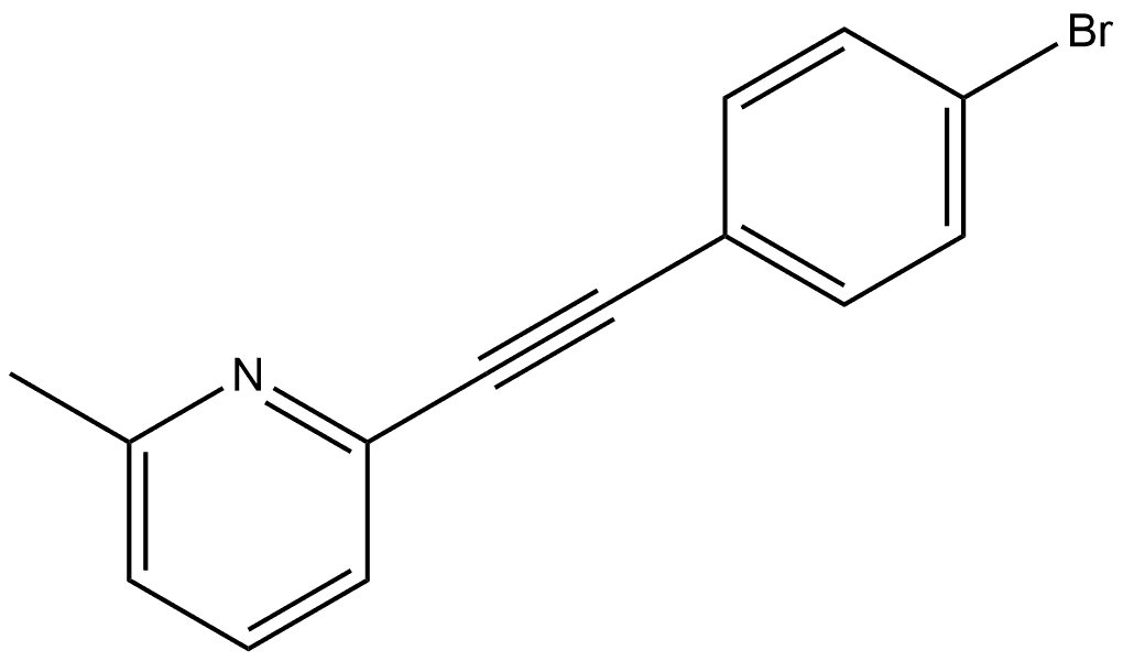 2-[2-(4-Bromophenyl)ethynyl]-6-methylpyridine Structure