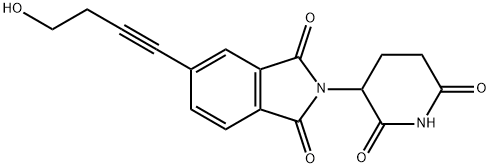 2-(2,6-Dioxo-3-piperidinyl)-5-(4-hydroxy-1-butyn-1-yl)-1H-isoindole-1,3(2H)-dione 구조식 이미지