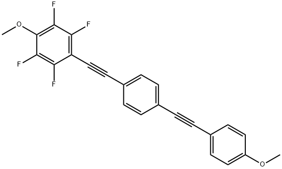 Benzene, 1-?[2-?(4-?methoxyphenyl)?ethynyl]?-?4-?[2-?(2,?3,?5,?6-?tetrafluoro-?4-?methoxyphenyl)?ethynyl]?- Structure