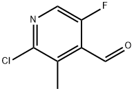 2-chloro-5-fluoro-3-methylpyridine-4-carbaldehyde Structure