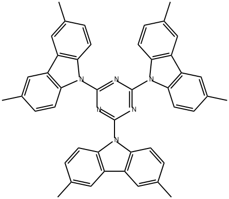 9H-Carbazole, 9,9',9''-(1,3,5-triazine-2,4,6-triyl)tris[3,6-dimethyl- Structure