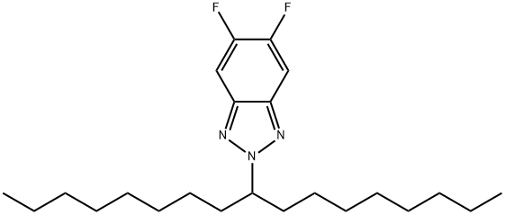 2H-Benzotriazole, 5,6-difluoro-2-(1-octylnonyl)- Structure