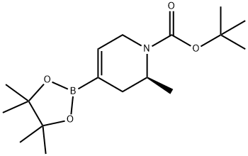 1(2H)-Pyridinecarboxylic acid, 3,6-dihydro-2-methyl-4-(4,4,5,5-tetramethyl-1,3,2-dioxaborolan-2-yl)-, 1,1-dimethylethyl ester, (2S)- Structure