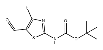 Carbamic acid, N-(4-fluoro-5-formyl-2-thiazolyl)-, 1,1-dimethylethyl ester Structure