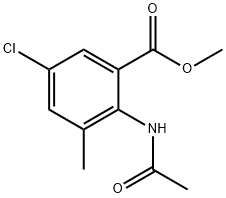 Methyl 2-(acetylamino)-5-chloro-3-methylbenzoate Structure