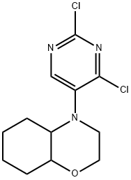 4-(2,4-Dichloropyrimidin-5-yl)-2,3,4a,5,6,7,8,8a-octahydrobenzo[b][1,4]oxazine Structure