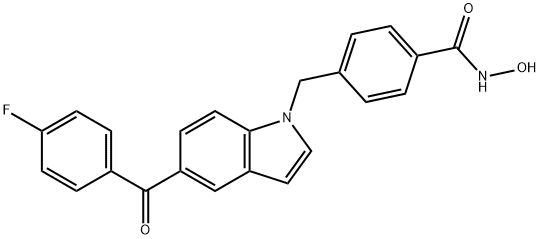 Benzamide, 4-[[5-(4-fluorobenzoyl)-1H-indol-1-yl]methyl]-N-hydroxy- Structure