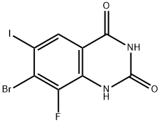 7-bromo-8-fluoro-6-iodoquinazoline-2,4(1H,3H)-dione Structure