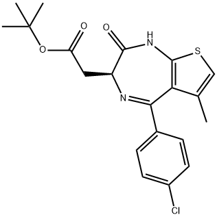 tert-butyl (S)-2-(5-(4-chlorophenyl)-6-methyl-2-oxo-2,3-dihydro-1H-thieno[2,3-e][1,4]diazepin-3-yl)acetate Structure