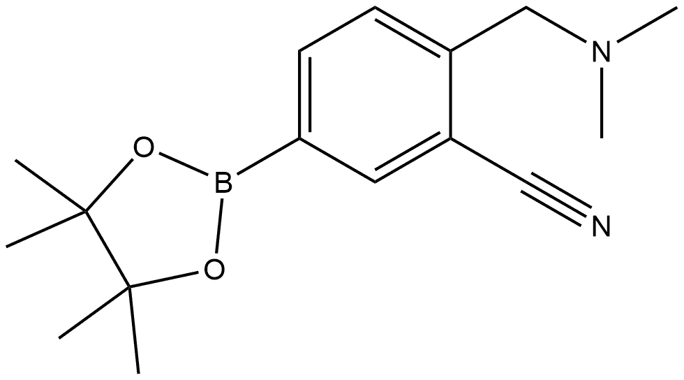 2-((Dimethylamino)methyl)-5-(4,4,5,5-tetramethyl-1,3,2-dioxaborolan-2-yl)benzonitrile Structure