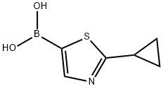 Boronic acid, B-(2-cyclopropyl-5-thiazolyl)- Structure