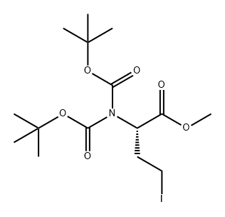 Butanoic acid, 2-[bis[(1,1-dimethylethoxy)carbonyl]amino]-4-iodo-, methyl ester, (2S)- 구조식 이미지