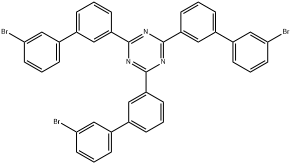 1,3,5-Triazine, 2,4,6-tris(3'-bromo[1,1'-biphenyl]-3-yl)- Structure