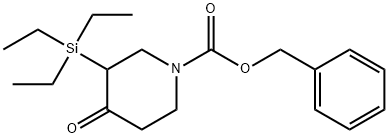 1-Piperidinecarboxylic acid, 4-oxo-3-(triethylsilyl)-, phenylmethyl ester Structure