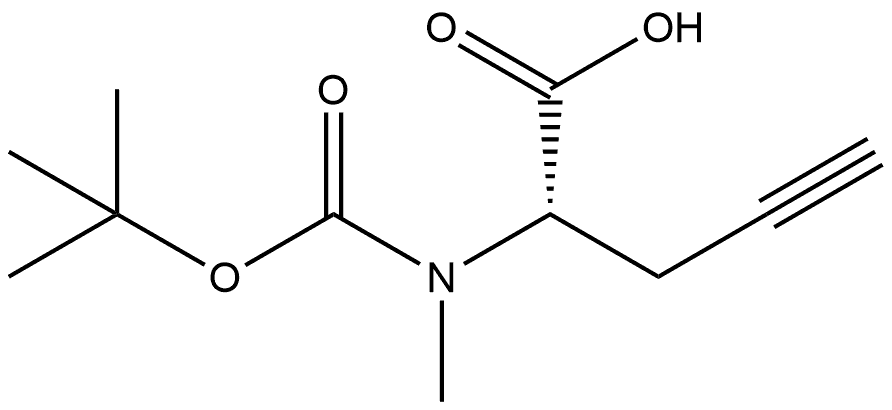 4-Pentynoic acid, 2-[[(1,1-dimethylethoxy)carbonyl]methylamino]-, (2S)- Structure