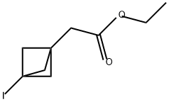 Bicyclo[1.1.1]pentane-1-acetic acid, 3-iodo-, ethyl ester Structure