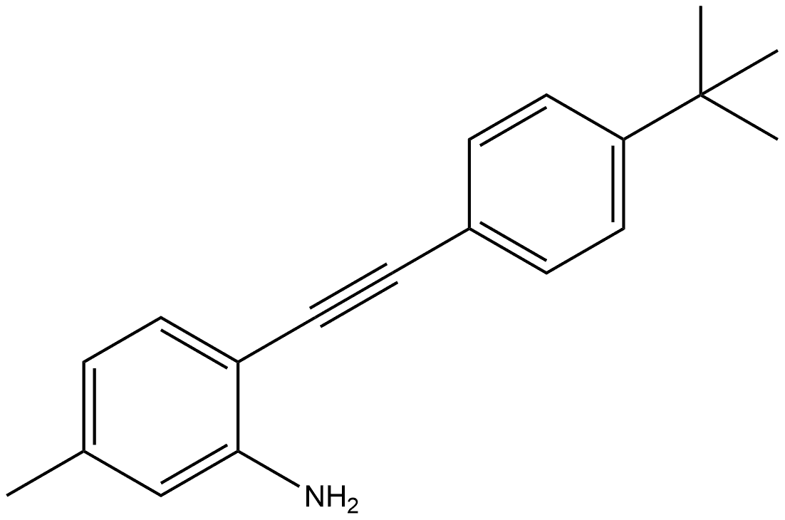 2-[2-[4-(1,1-Dimethylethyl)phenyl]ethynyl]-5-methylbenzenamine Structure