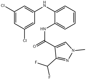 1H-Pyrazole-4-carboxamide, N-[2-[(3,5-dichlorophenyl)amino]phenyl]-3-(difluoromethyl)-1-methyl- Structure